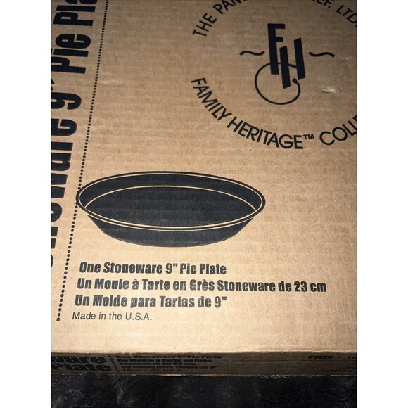 Pampered Chef FH Collection Stoneware Pie Dish Unglazed 9" #1425 U.S.A. - Picture 5 of 5
